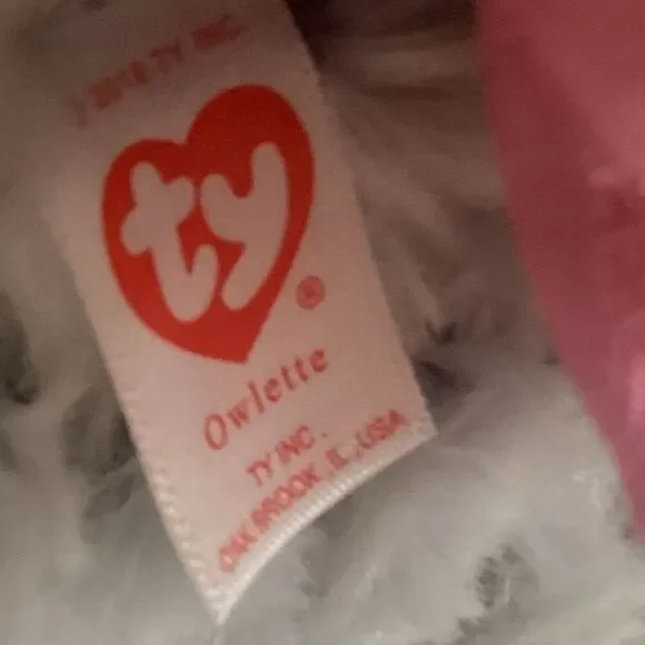 TY Beanie Boos PINKY the Pink Owl & Owlette Jumbo 18” with Hang Tags - Picture 8 of 8